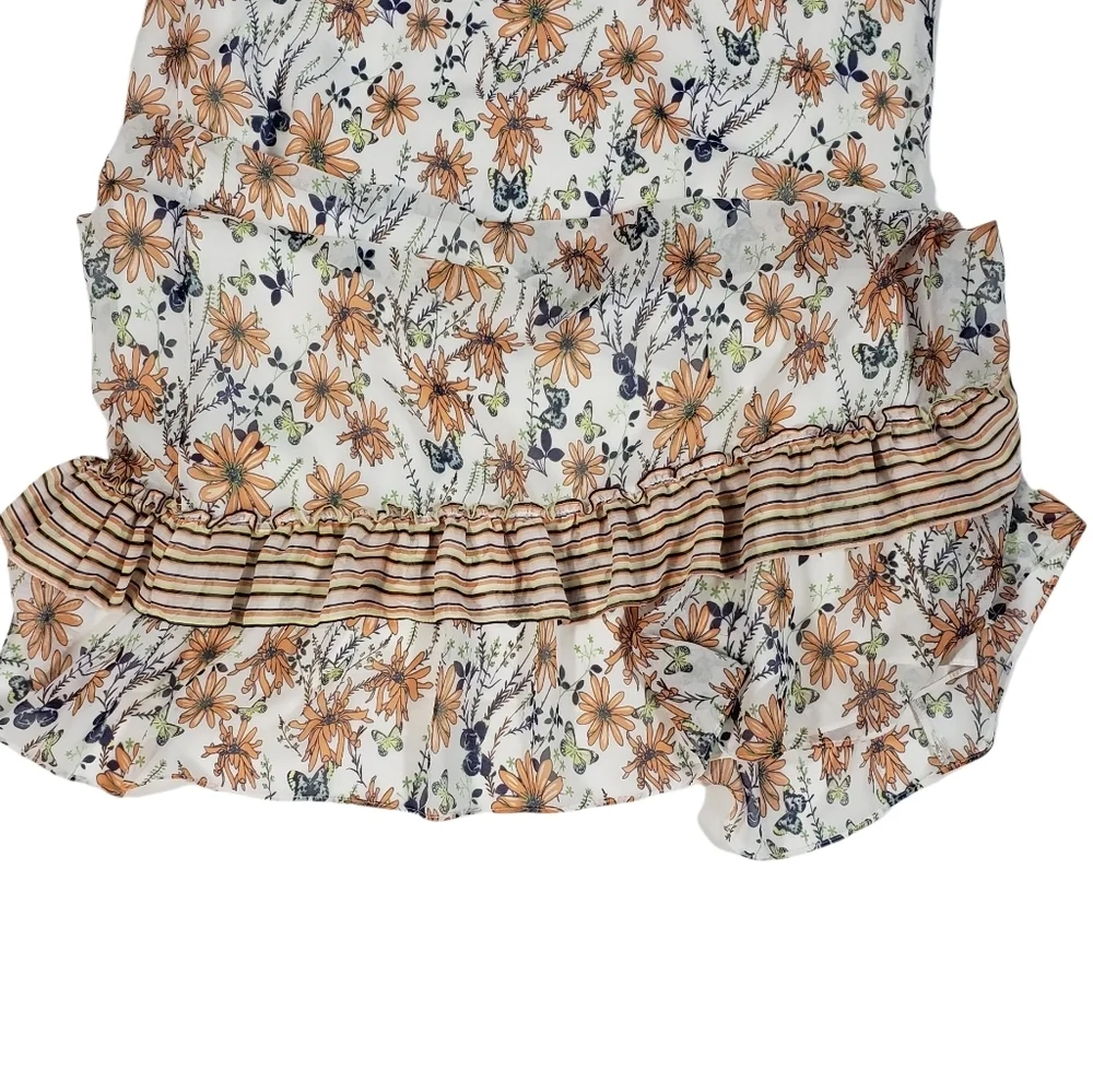 Max Studio Floral Ruffled Dress Size XS Maxi - Picture 6 of 12
